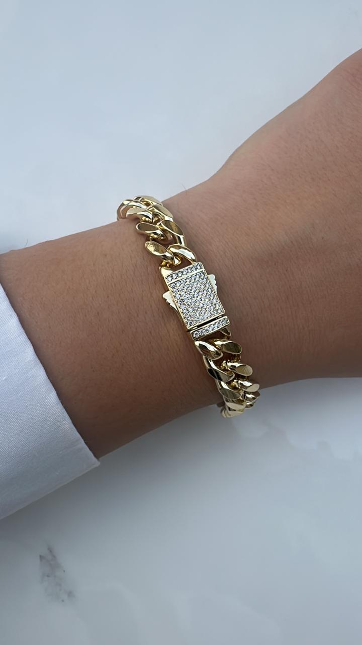 unisex monaco chain zircon