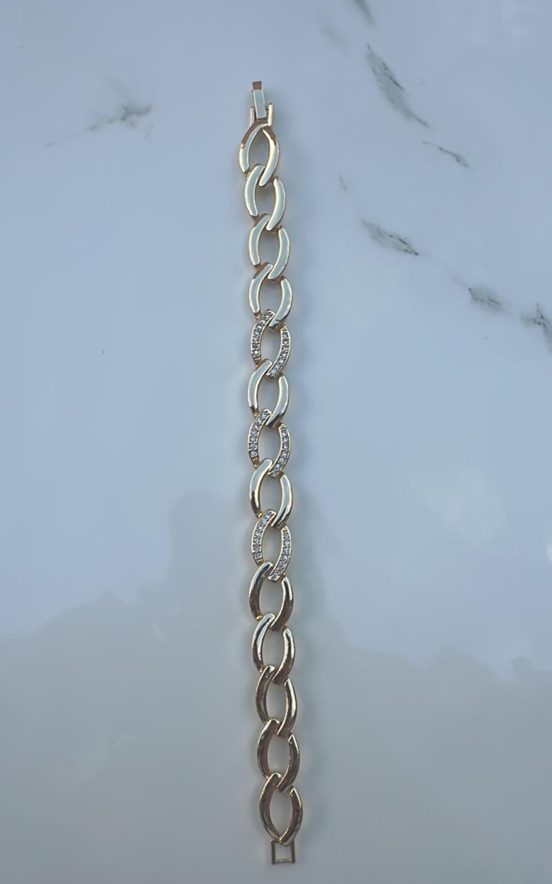 oval zircon chain