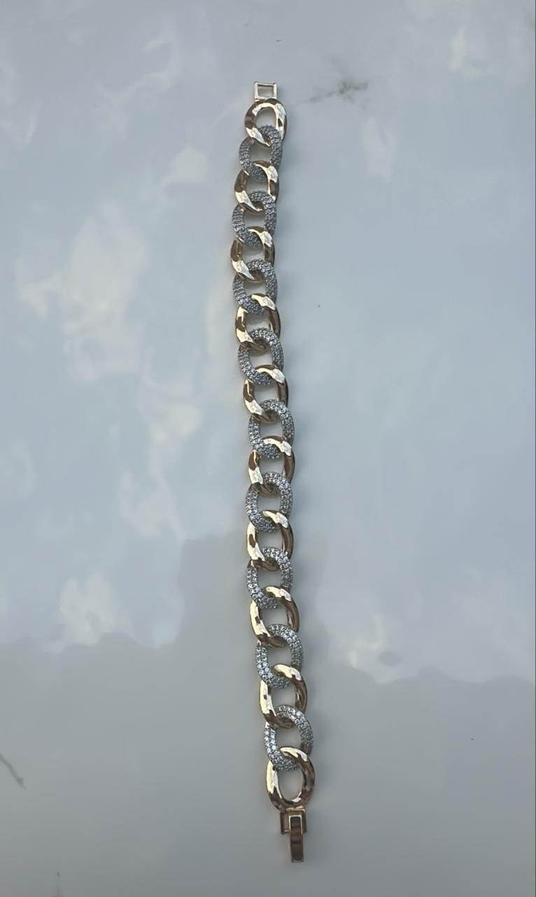 oval chain bracelet zircon