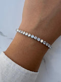 silver tennis bracelet