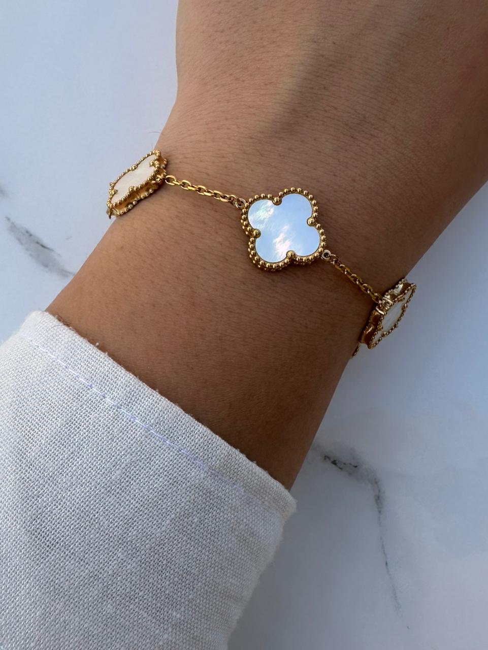 white marble van cleef bracelet