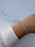 medium silver tennis bracelet
