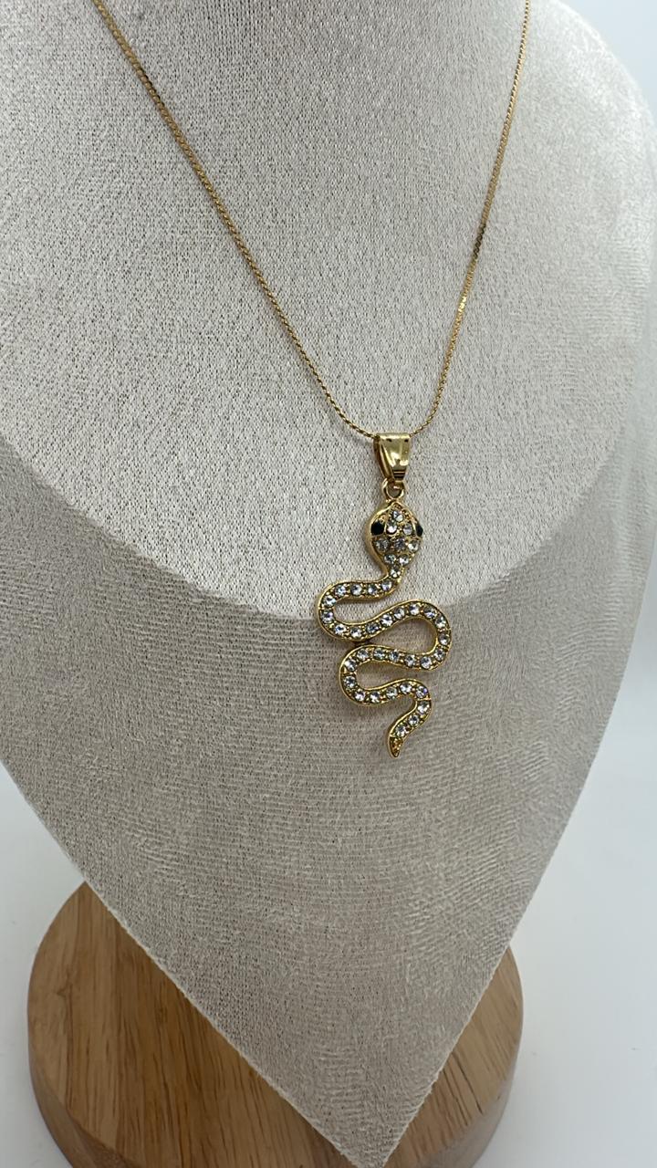 Snake Zircon Necklace