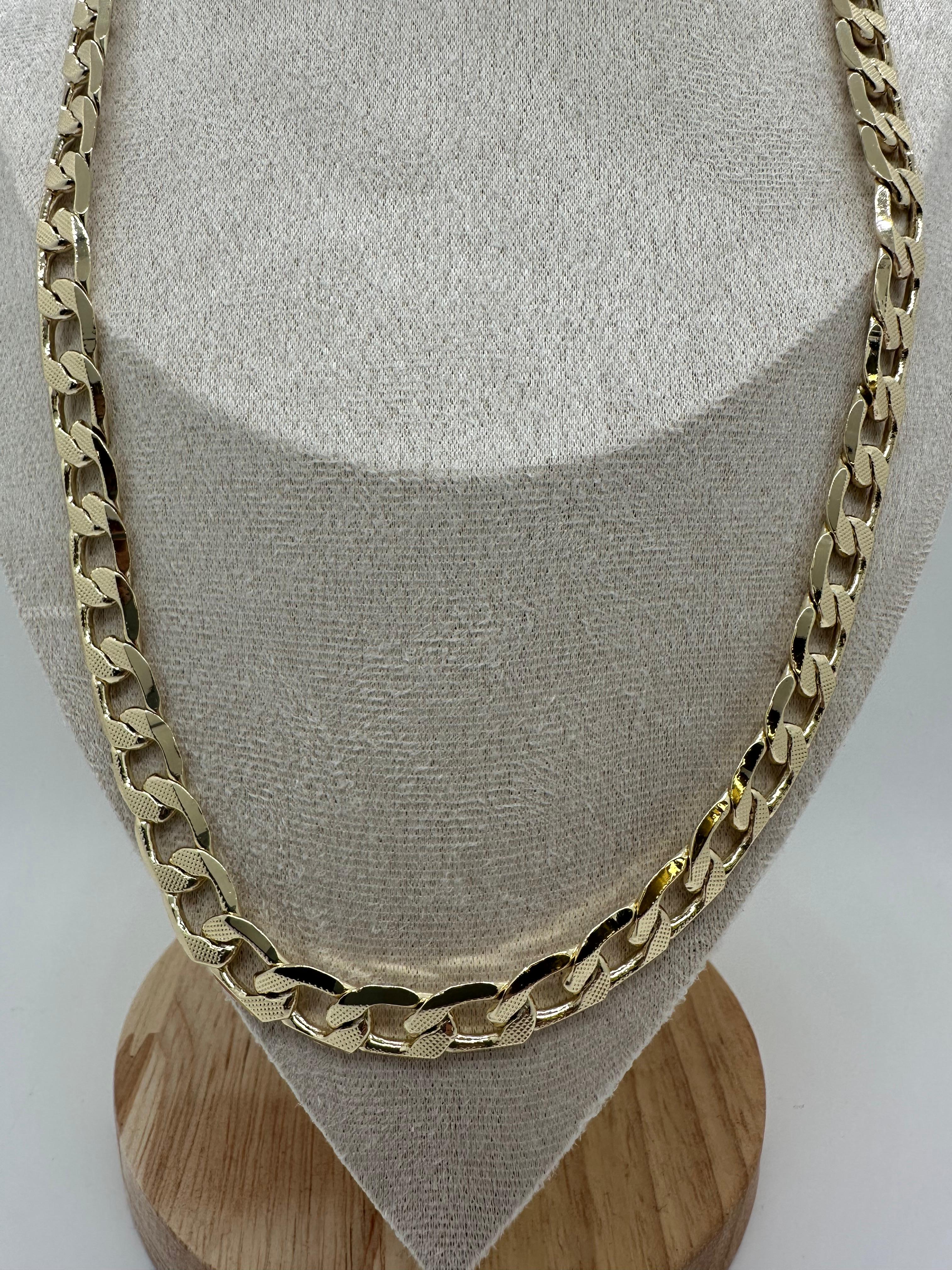 Unisex thick chain with print necklace