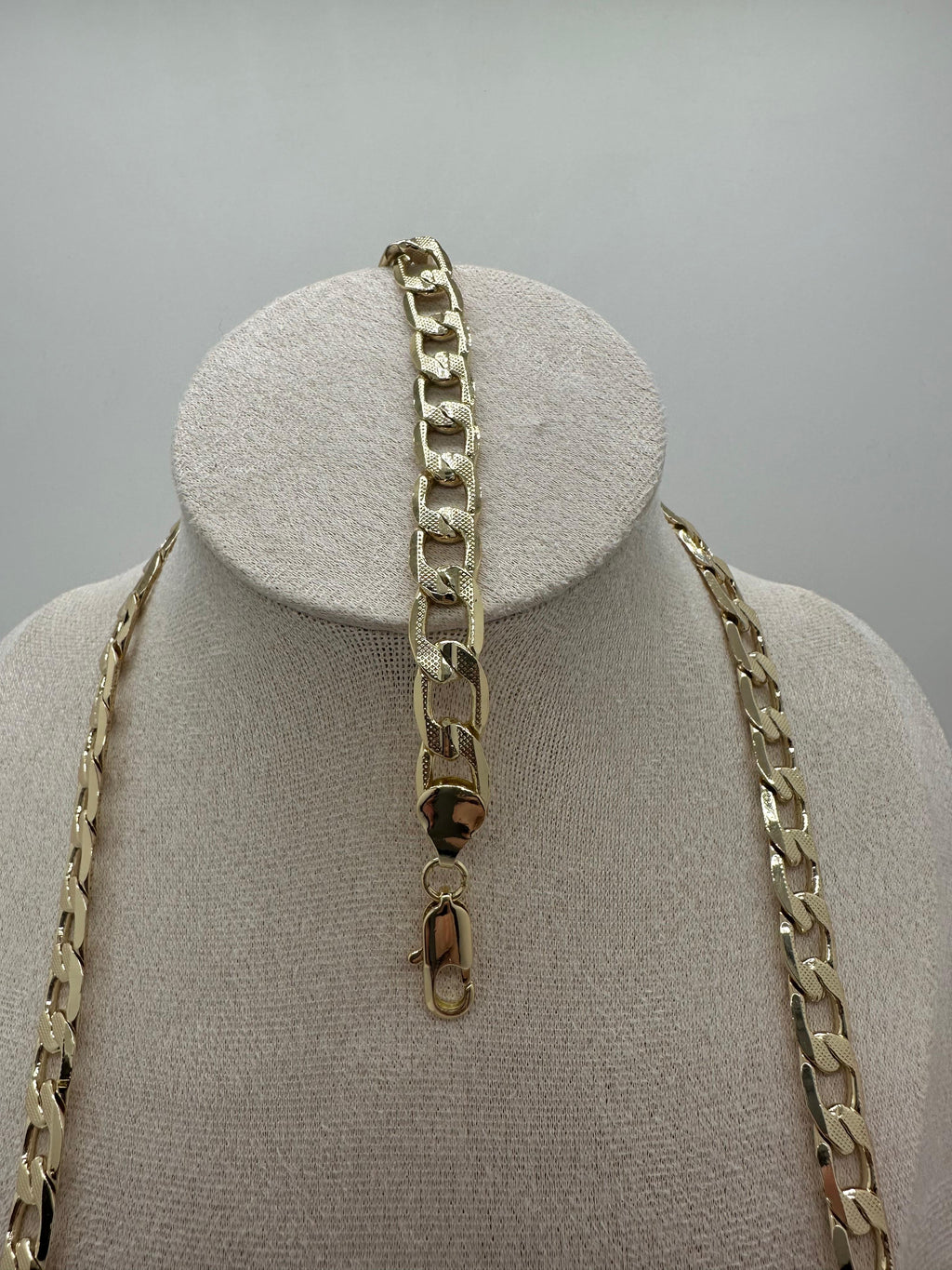 Unisex thick chain with print necklace