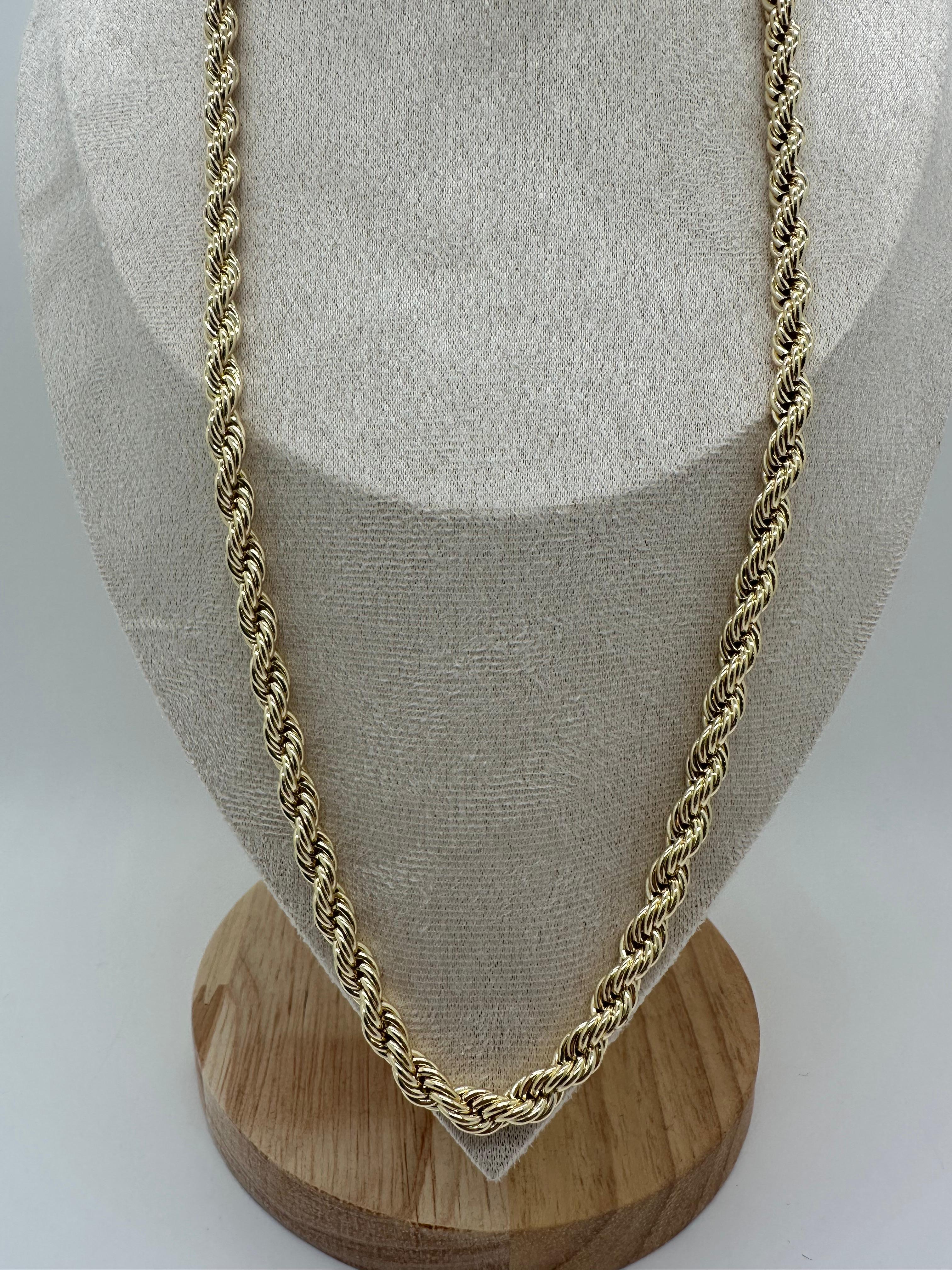 Twisted Gold Unisex Necklace